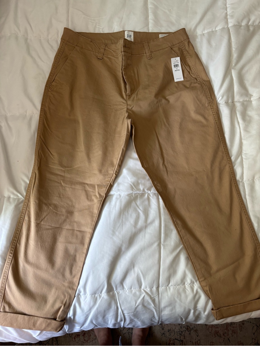 GAP Women’s Girlfriend Khaki Pants in Brown - Classic Casual - Picture 2 of 5